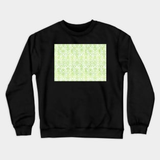 Light Green White Damask Watercolor Pattern Crewneck Sweatshirt